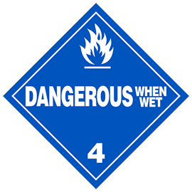 HazMat Dangerous When Wet Class 4.3